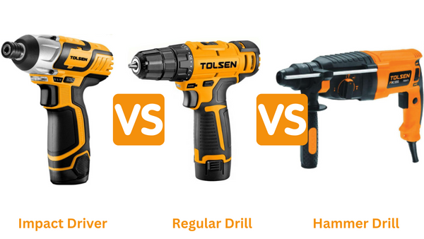 Impact Drill VS Regular Drill VS Hammer Drill