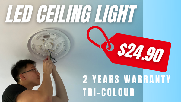 How to Replace Ceiling Light ft. $24.90|26watt|Tri-colour in Singapore