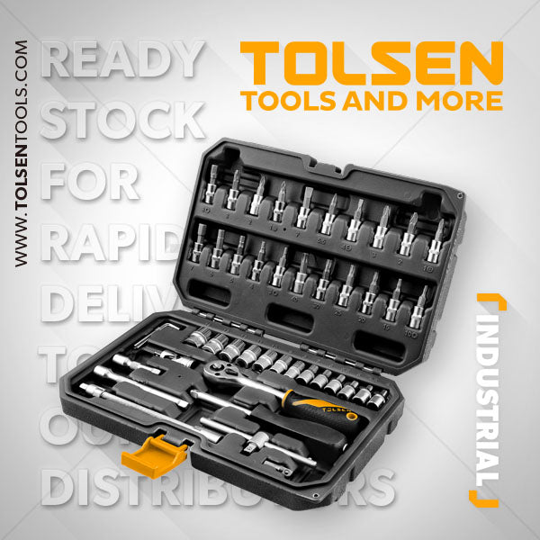 Tolsen 15138 , 46 Pcs 1/4" Socket Set