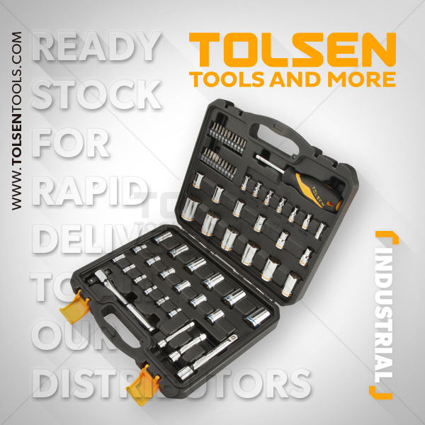 Tolsen 15395 , 65pcs Imp & Metric Socket Set