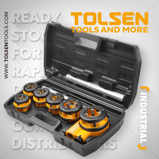 Tolsen 33011 9PCS Pipe Threading Set