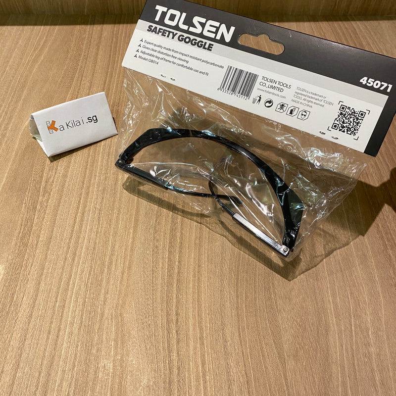Tolsen 45071 SAFETY GOGGLE (Clear)