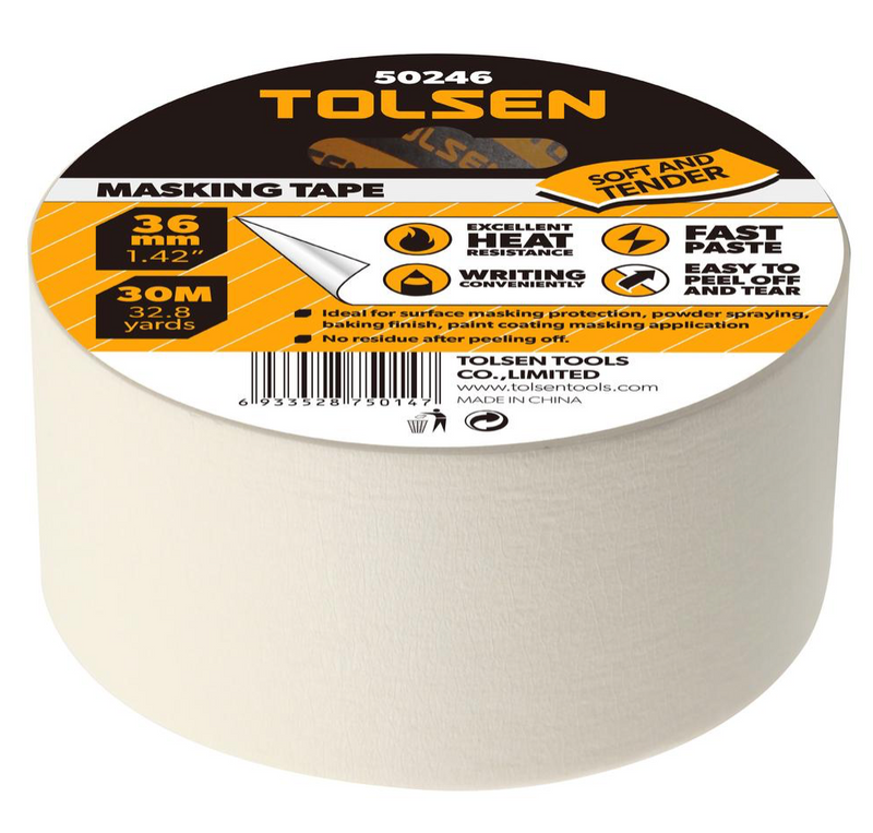 Tolsen 50244-50249, Masking Tape 30m