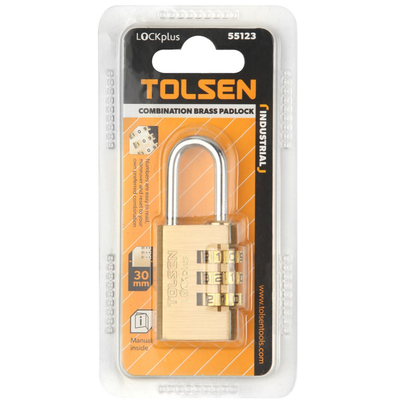 Tolsen 55123, Combination Brass Padlock