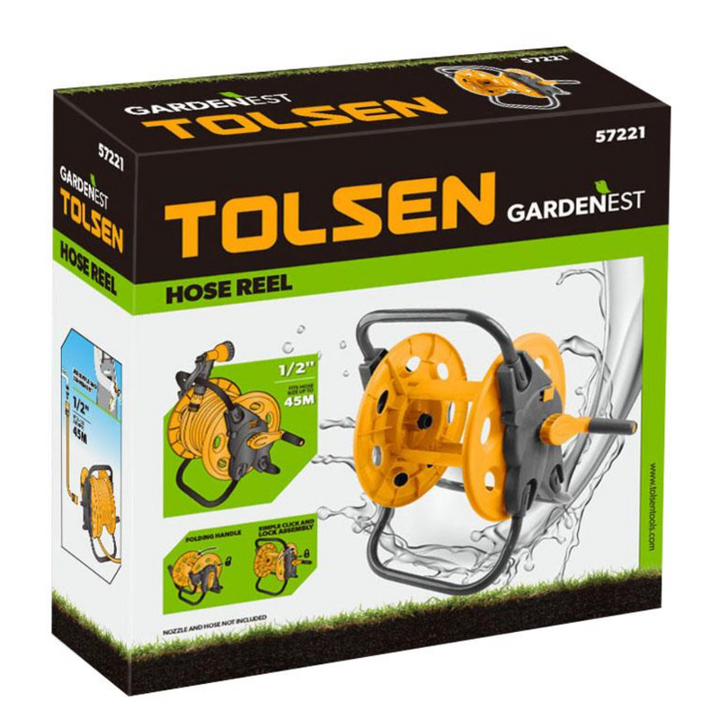 Tolsen 57221, 1/2" Garden Water Hose Reel