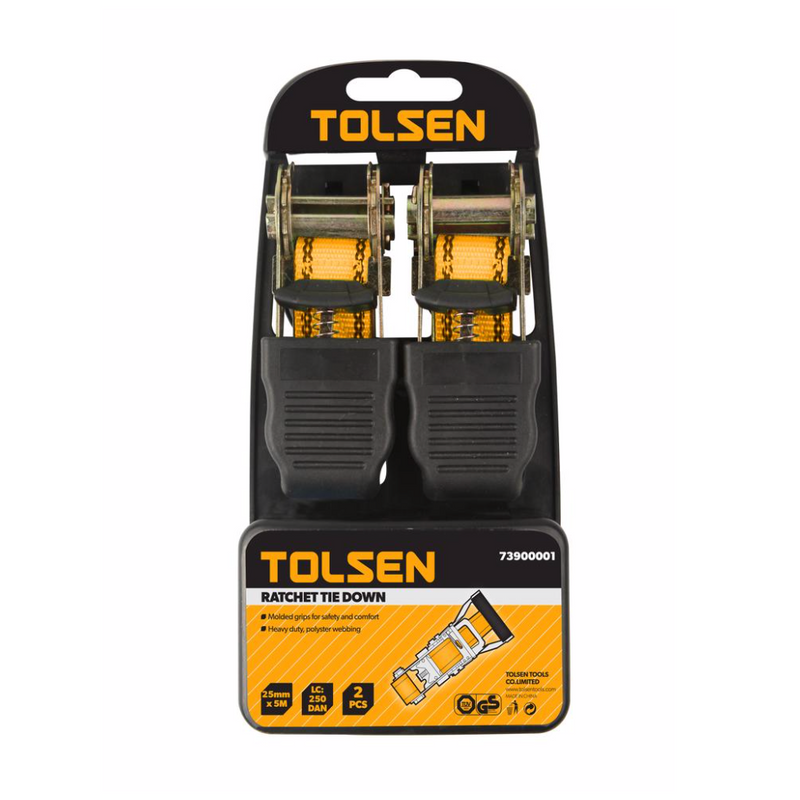 Tolsen 62252, 2pcs Ratchet Tie Down Set