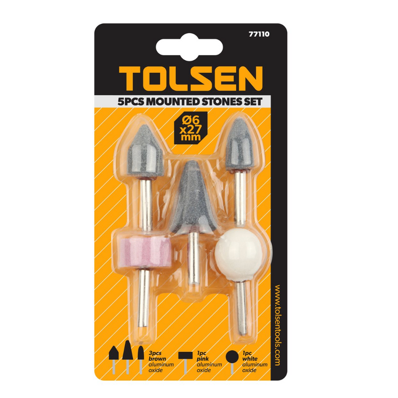 Tolsen 77110, 5pcs Grinding Stone Set