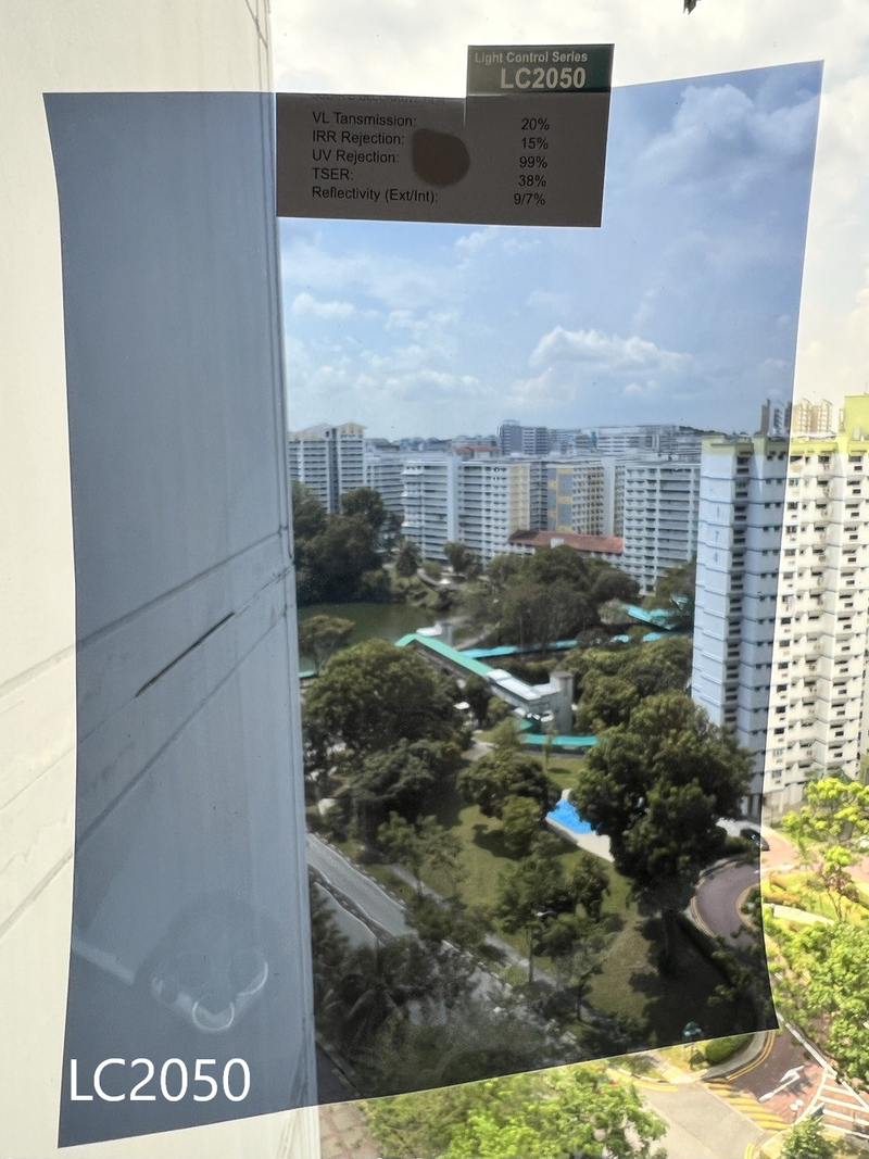 Custom Window Panel Solar Film Installation