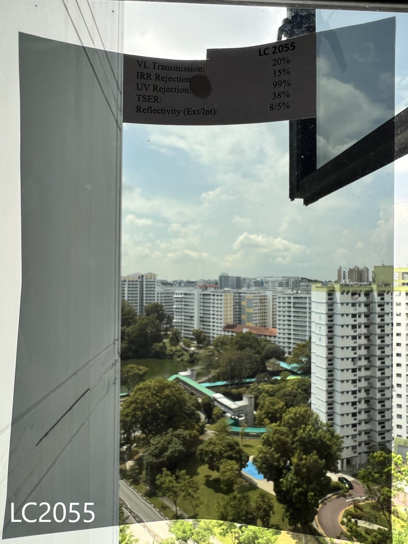 Custom Window Panel Solar Film Installation