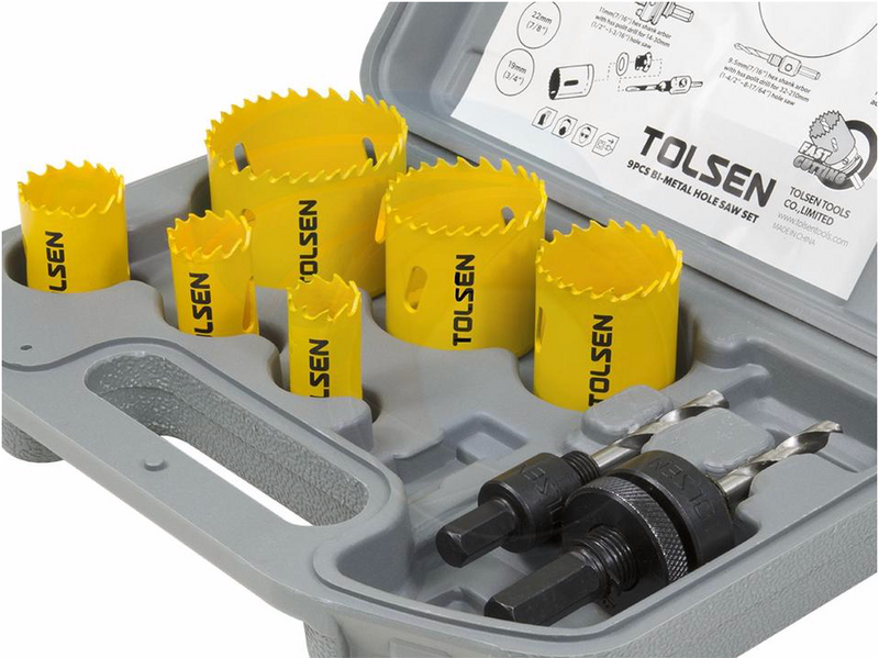 Tolsen 75861, 9pcs Bi-metal Set