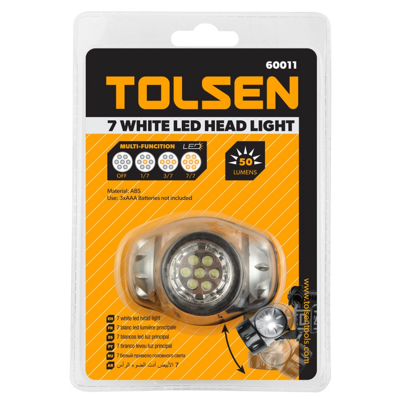 Tolsen 60011, 7 White LED Head Light
