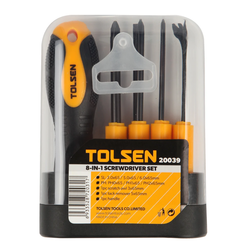 Tolsen 20039, 9pcs Changeable Screwdriver