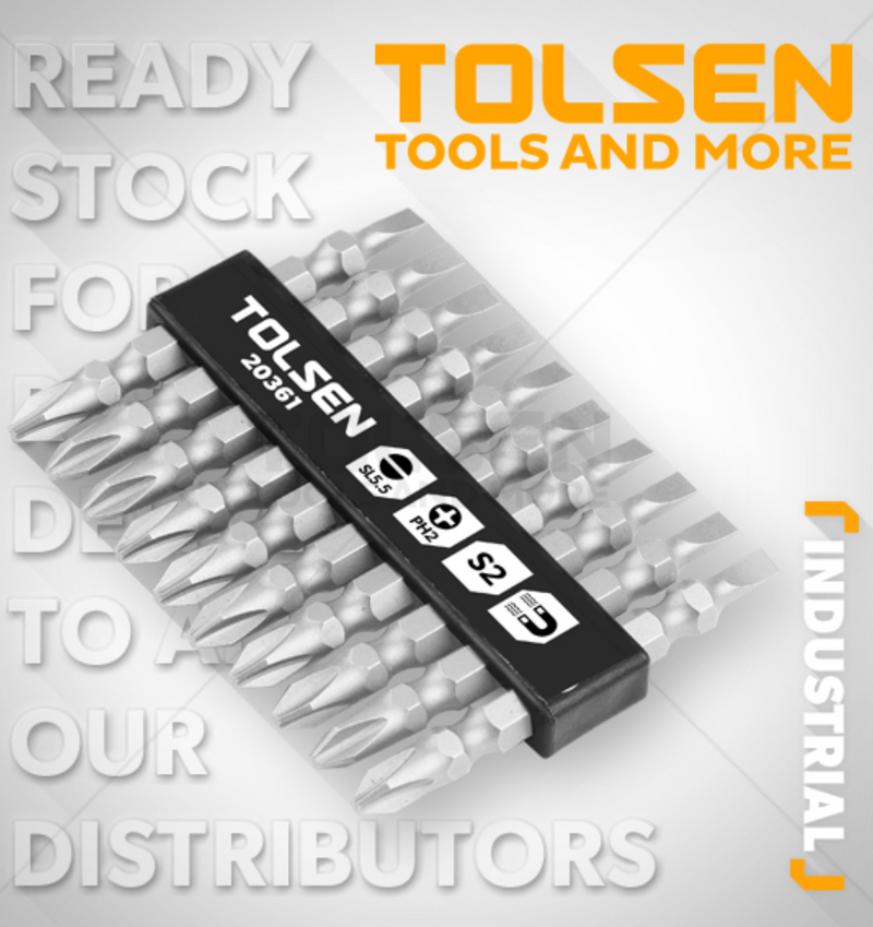 Tolsen 20361, 10pcs +&- End Screwdriver