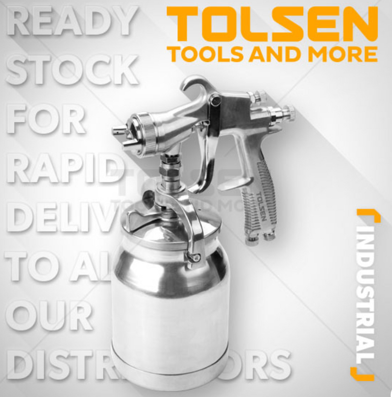 Tolsen 73180, Industrial HVLP Air Spray Gun Suction Type (1000ml, 1.4mm)