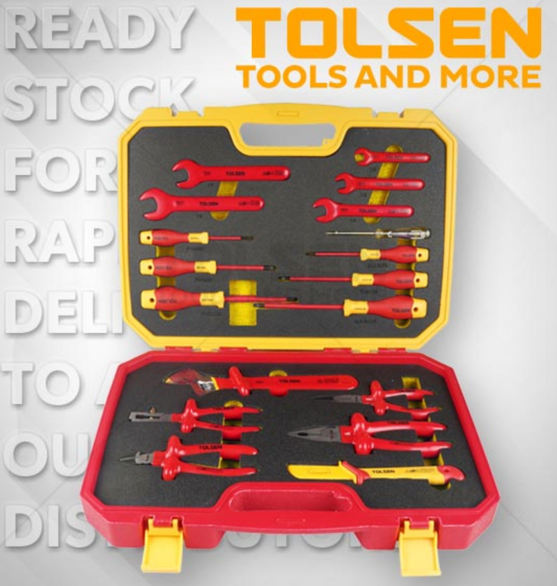 Tolsen V83718, 18pcs VDE Hand Tools Set
