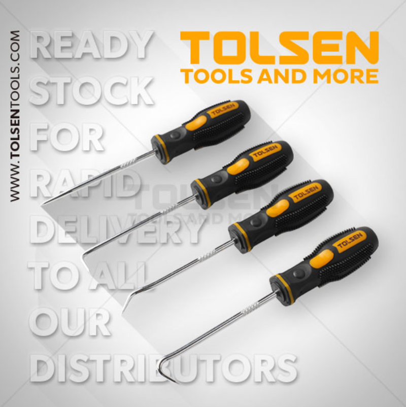 Tolsen 20190, 4pcs Mini Pick & Hook Set