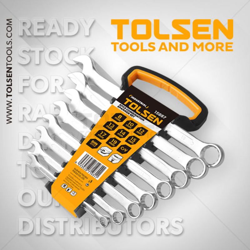 Tolsen 15887, 8pcs Combination Spanner Set