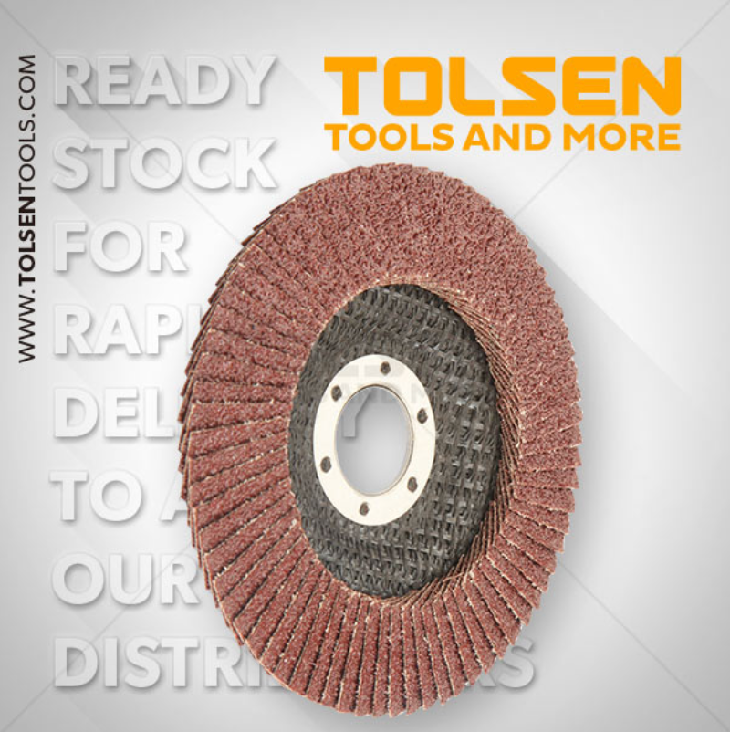 Tolsen 77201-77205, Aluminium Oxide Flap Disc (Fibre backing)