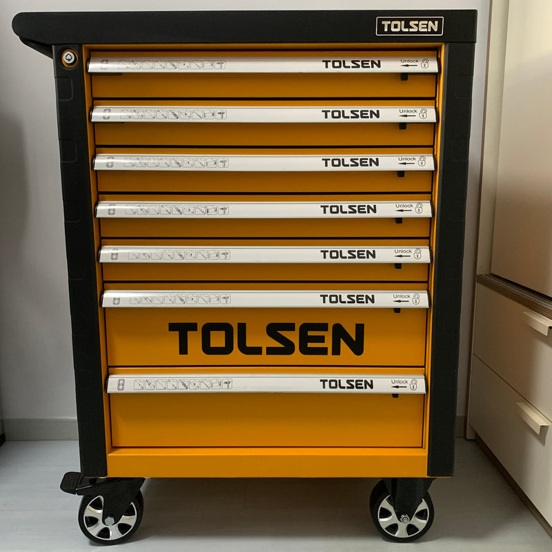 Tolsen 85411, 179pcs Drawer Tool Cabinet for Garage Store Automotive Use Roller Cabinet Mechanical Tool Trolley