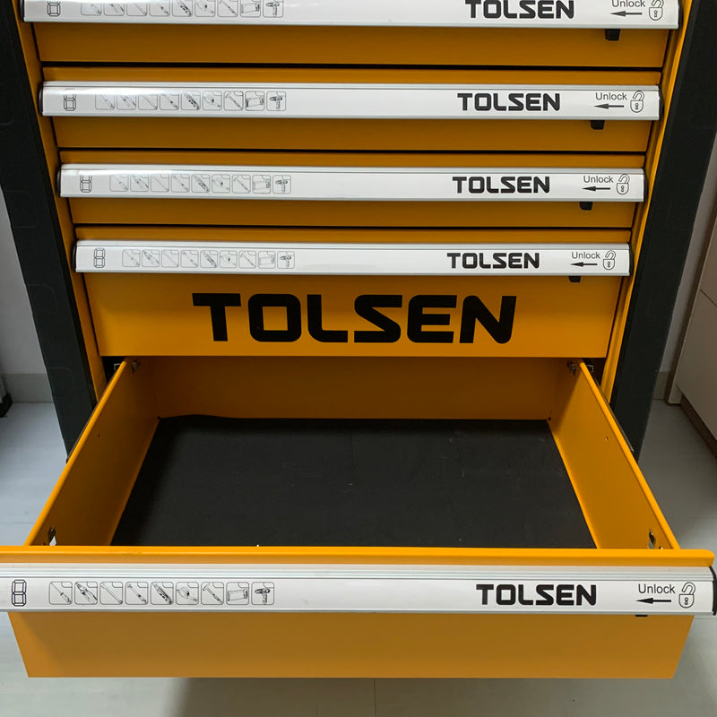 Tolsen 85411, 179pcs Drawer Tool Cabinet for Garage Store Automotive Use Roller Cabinet Mechanical Tool Trolley